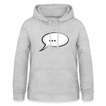 speech bubble - Women's Hoodie - light heather grey - Front - AI Model Female 172 light (172cm)