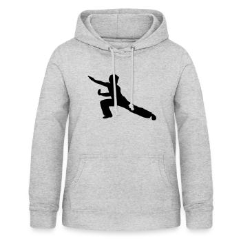 Shaolin, Kung Fu, Wushu, kampfsport - Frauen Hoodie - Hellgrau meliert - Vorne - AI Model Female 172 light (172cm)