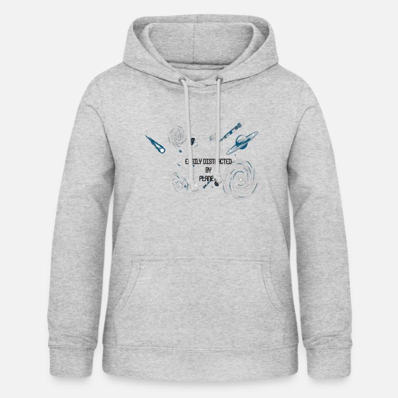 LET DISTRAHERET AF PLANETER - Dame hoodie - lysegrå meleret