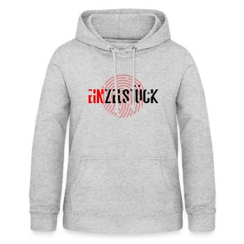 Einzelstück - Frauen Hoodie - Hellgrau meliert - Vorne - AI Model Female 172 light (172cm)