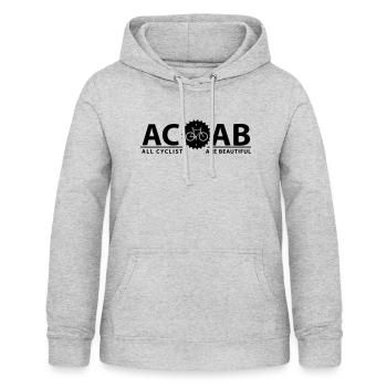 ACAB ALL CYCLISTS - Sweat à capuche Femme - gris clair chiné - Devant - AI Model Female 172 light (172cm)