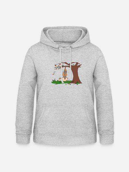 Per und Bjørn - Frauen Hoodie - Hellgrau meliert