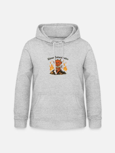 Kleiner Satansbraten - Frauen Hoodie - Hellgrau meliert
