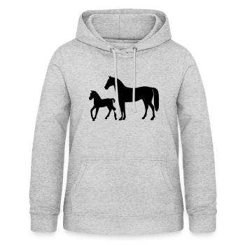 Horse with foal - Women's Hoodie - light heather grey - Front - AI Model Female 172 light (172cm)