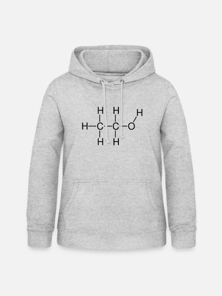 Ethanol Alkohol Strukturformel - Frauen Hoodie - Hellgrau meliert
