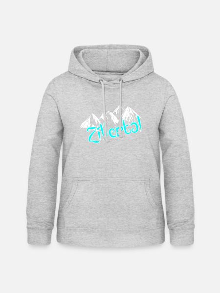 Zillertal - Frauen Hoodie - Hellgrau meliert