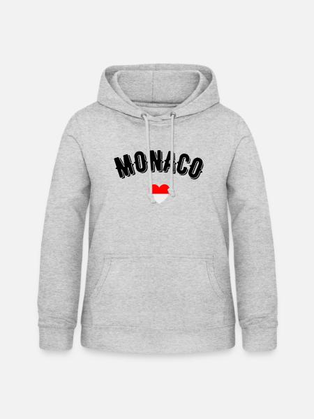 Monaco - Frauen Hoodie - Hellgrau meliert