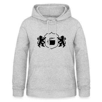 wappen kochtopf - Frauen Hoodie - Hellgrau meliert - Vorne - AI Model Female 172 light (172cm)