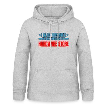 Enjoy Romantic Walks Through The Hardware Store13 - Frauen Hoodie - Hellgrau meliert - Vorne - AI Model Female 172 light (172cm)