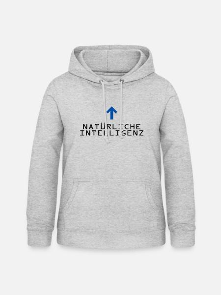 Natürliche Intelligenz - Frauen Hoodie - Hellgrau meliert