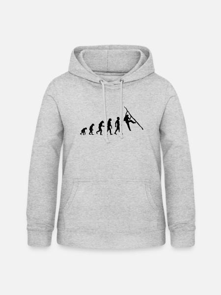 evolution climbing bouldern - Frauen Hoodie - Hellgrau meliert