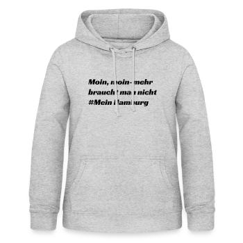 Hamburg - Frauen Hoodie - Hellgrau meliert - Vorne - AI Model Female 172 light (172cm)