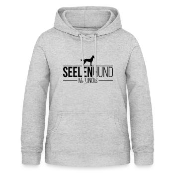 MALINOIS Seelenhund - Frauen Hoodie - Hellgrau meliert - Vorne - AI Model Female 172 light (172cm)
