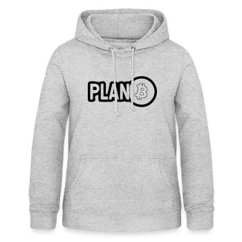 Plan Bitcoin - Frauen Hoodie - Hellgrau meliert - Vorne - AI Model Female 172 light (172cm)