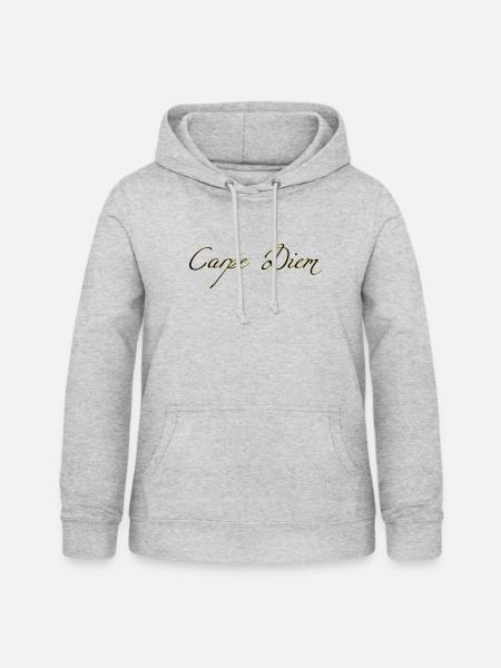Carpe Diem - Frauen Hoodie - Hellgrau meliert
