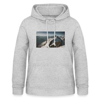 Mountain - Snow-capped peaks - Women's Hoodie - light heather grey - Front - AI Model Female 172 light (172cm)