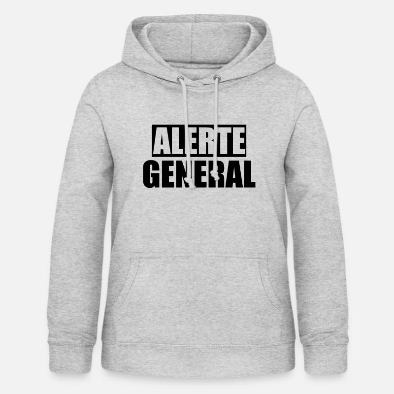 Alerte général - Sweat à capuche Femme - gris clair chiné