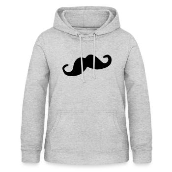Moustache - Women's Hoodie - light heather grey - Front - AI Model Female 172 light (172cm)