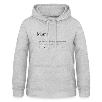 Mama ♥ - Frauen Hoodie - Hellgrau meliert - Vorne - AI Model Female 172 light (172cm)
