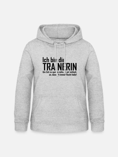 Trainerin - Frauen Hoodie - Hellgrau meliert
