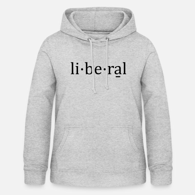 Libéral - Sweat à capuche Femme - gris clair chiné
