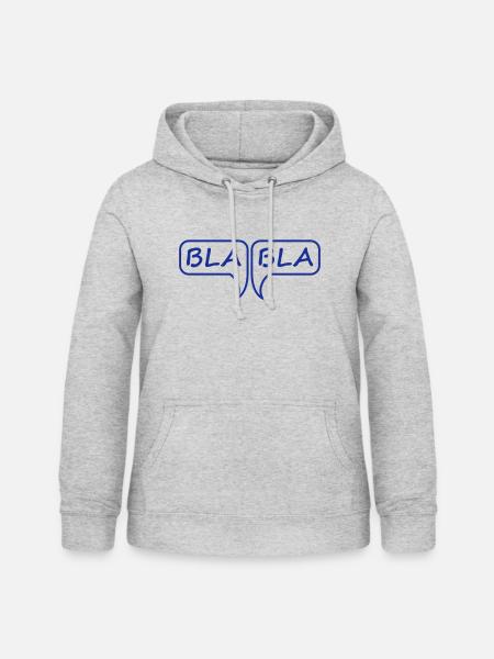 Bla Bla - Frauen Hoodie - Hellgrau meliert