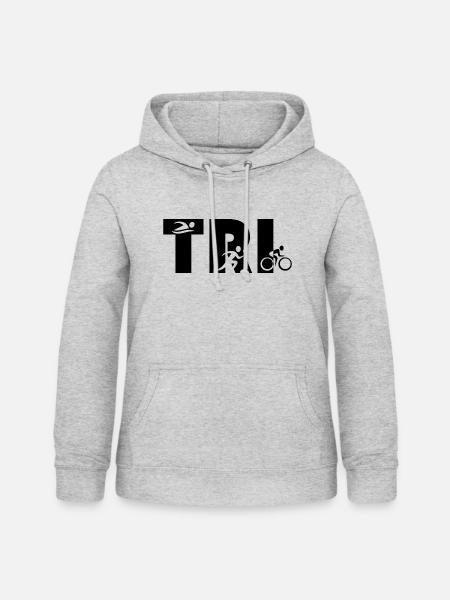 triathlon - Frauen Hoodie - Hellgrau meliert
