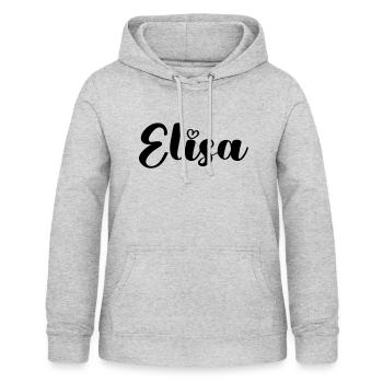 TEST ELISA - Sweat à capuche Femme - gris clair chiné - Devant - AI Model Female 172 light (172cm)