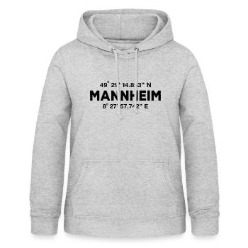 Mannheim Monnem - Women's Hoodie - light heather grey - Front - AI Model Female 172 light (172cm)