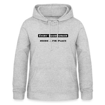 humor birthday present idea woodcutter - Women's Hoodie - light heather grey - Front - AI Model Female 172 light (172cm)