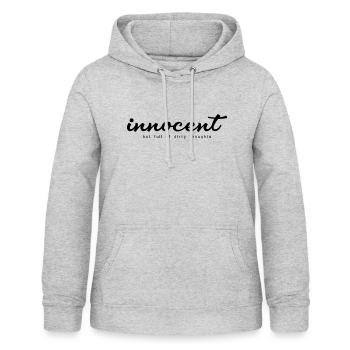 Innocent but full of dirty thoughts - Frauen Hoodie - Hellgrau meliert - Vorne - AI Model Female 172 light (172cm)