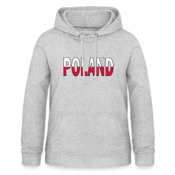 Polen in Nationalfarben - Frauen Hoodie - Hellgrau meliert - Vorne - AI Model Female 172 light (172cm)