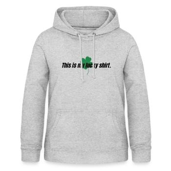 Das ist mein Glückshemd | Glücks-T-Shirt - Frauen Hoodie - Hellgrau meliert - Vorne - AI Model Female 172 light (172cm)