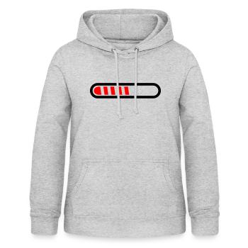Chargement de poutres vectorielles Loading Design 001 - Sweat à capuche Femme - gris clair chiné - Devant - AI Model Female 172 light (172cm)