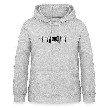 console heartbeat - Women's Hoodie - light heather grey - Front - AI Model Female 172 light (172cm)