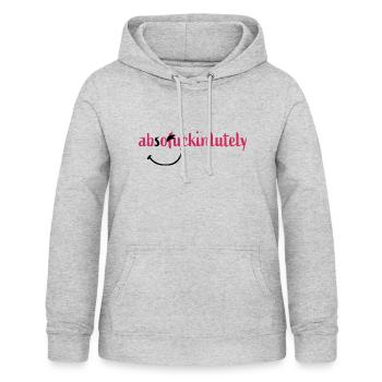 absofuckinlutely - Frauen Hoodie - Hellgrau meliert - Vorne - AI Model Female 172 light (172cm)