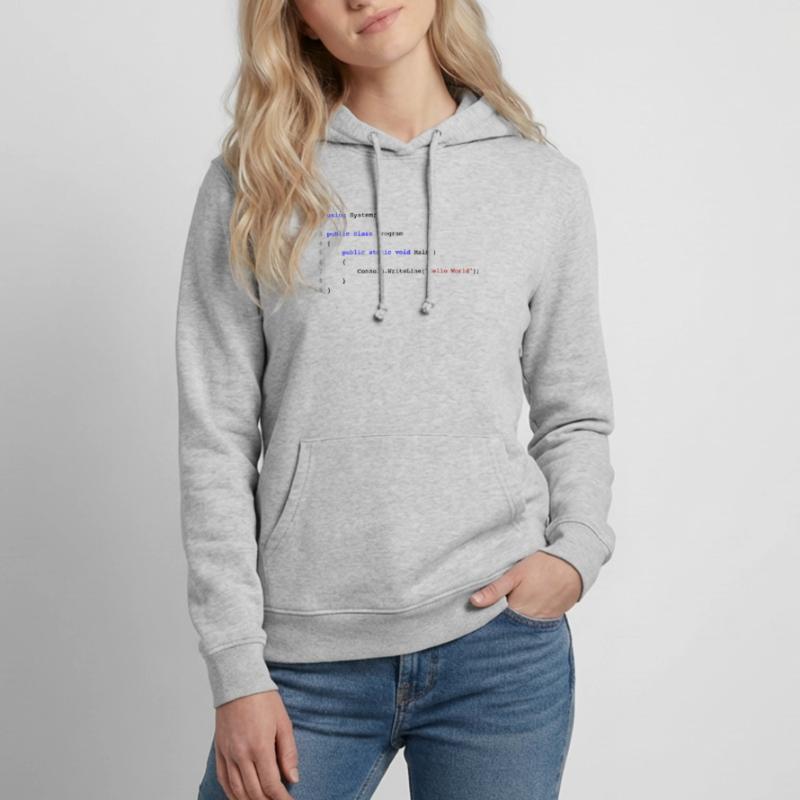 C# .NET Code Hello World Programmierer Geschenk Frauen Hoodie