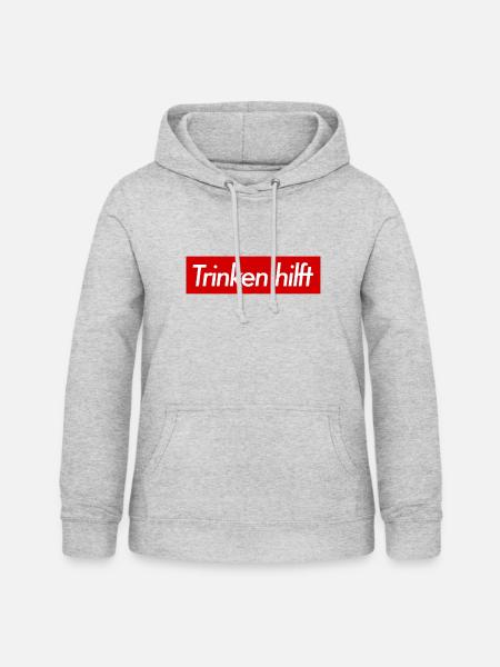 trinken - Frauen Hoodie - Hellgrau meliert