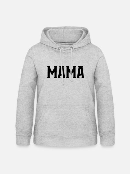 mama - Frauen Hoodie - Hellgrau meliert