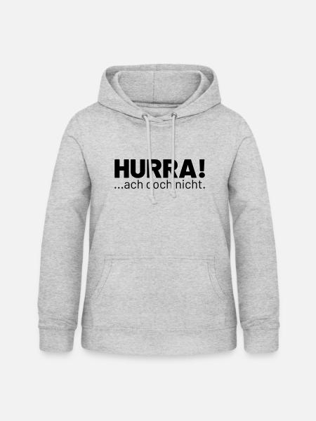 HURRA ach doch nicht - Frauen Hoodie - Hellgrau meliert