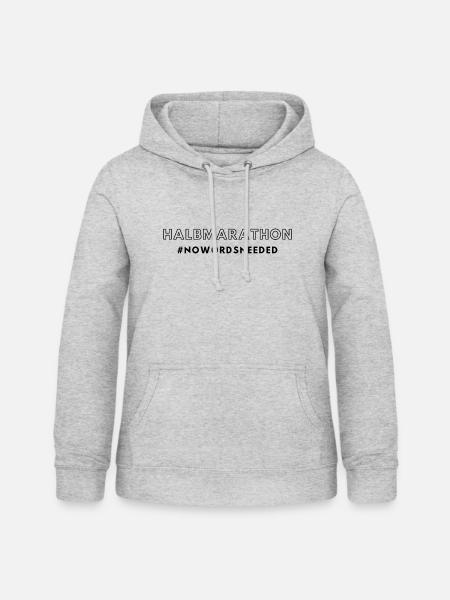 Halbmarathon nowordsneeded - Frauen Hoodie - Hellgrau meliert
