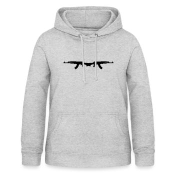 ak 47 3 - Frauen Hoodie - Hellgrau meliert - Vorne - AI Model Female 172 light (172cm)