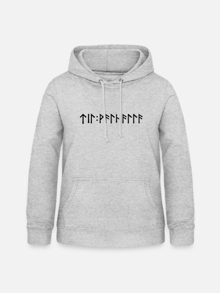 Til Valhalla - Frauen Hoodie - Hellgrau meliert