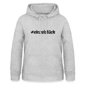 #einzelstück - Hashtag einzigartig - Cooler Spruch - Frauen Hoodie - Hellgrau meliert - Vorne - AI Model Female 172 light (172cm)