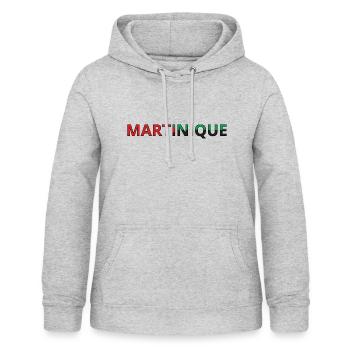 Martinique Flagge - Frauen Hoodie - Hellgrau meliert - Vorne - AI Model Female 172 light (172cm)