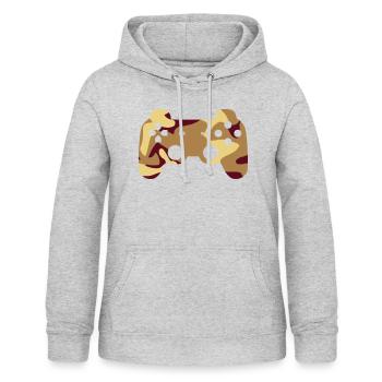 CONTRÔLEUR DE JEU - CAMO / CAMOUFLAGE - Sweat à capuche Femme - gris clair chiné - Devant - AI Model Female 172 light (172cm)