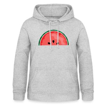 watermelon - Women's Hoodie - light heather grey - Front - AI Model Female 172 light (172cm)