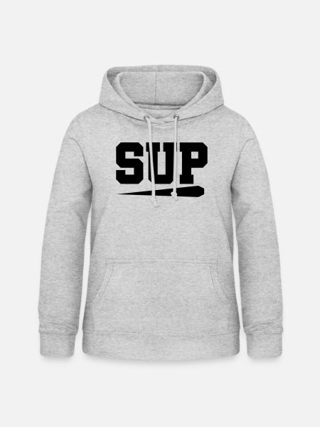SUP - Frauen Hoodie - Hellgrau meliert