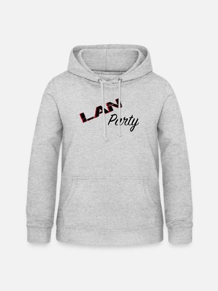 Lan Party - Frauen Hoodie - Hellgrau meliert