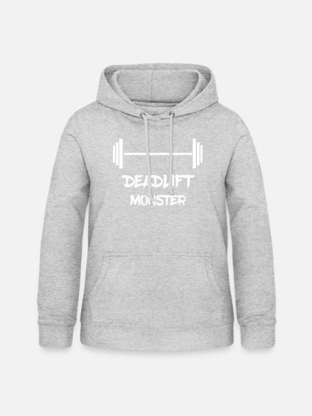 Deadlift Monster - Frauen Hoodie - Hellgrau meliert